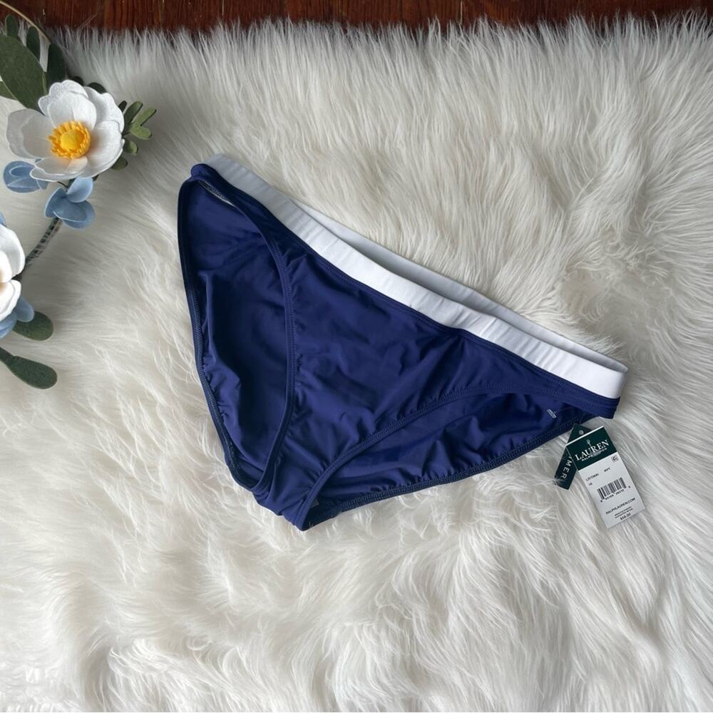 Lauren Ralph Lauren Navy Bikini Bottoms Size 16 NWT